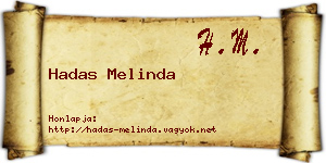 Hadas Melinda névjegykártya